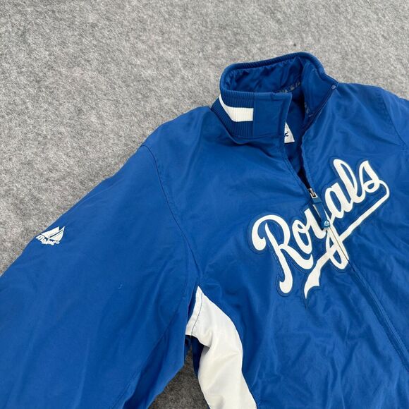Kansas City Royals Majestic Authentic Dugout Jacket Full Zip Size L Insulated - Picture 4 of 7